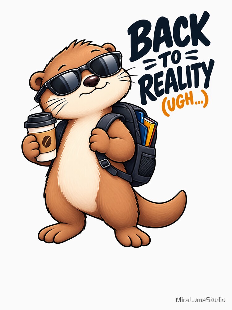 Funny Otter Meme Collection - Back To Reality Otter Meme Cartoon -Relatable Adult Humor by MiraLumeStudio