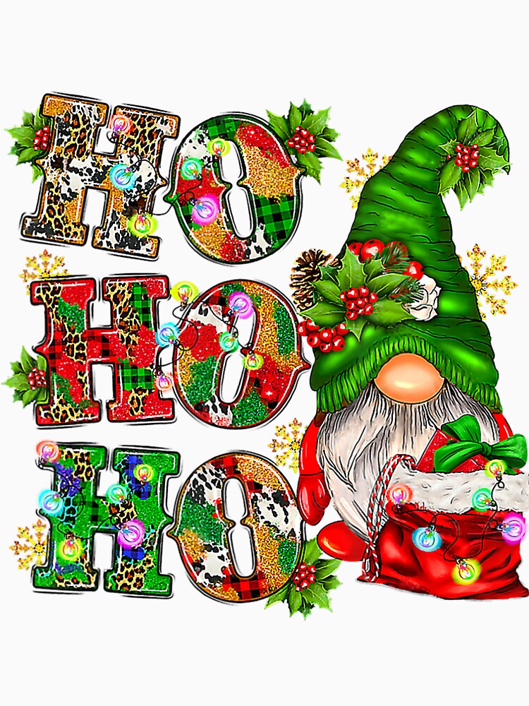 Ho Ho Ho Western Christmas Gnome Merry Christmas Light by hieuvustore