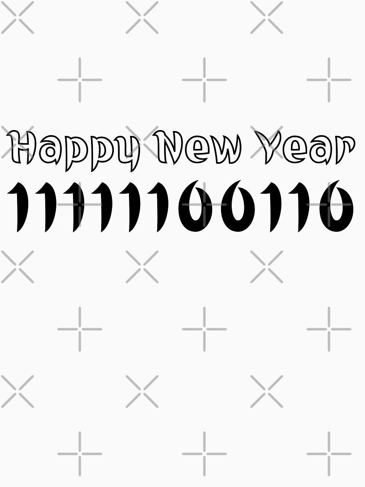 Happy 2022 Binary Japanese style font by trendingatees