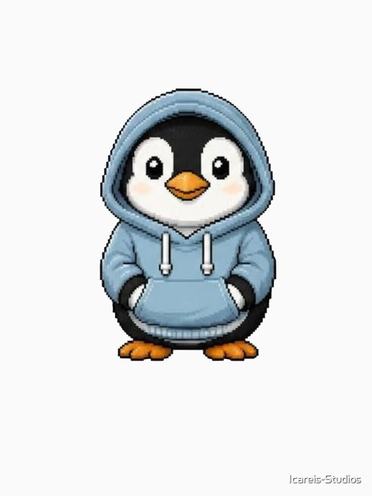 Pixel Hoodie Penguin – Retro Pixel Gamer Style by Icareis-Studios