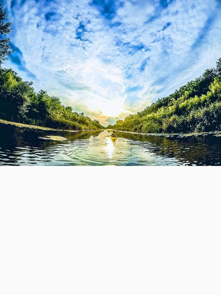 Kayak on the river by pixeldizajn