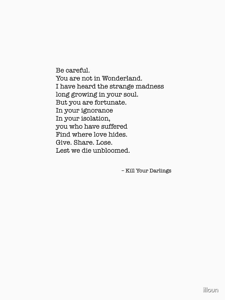Kill Your Darlings by illoun