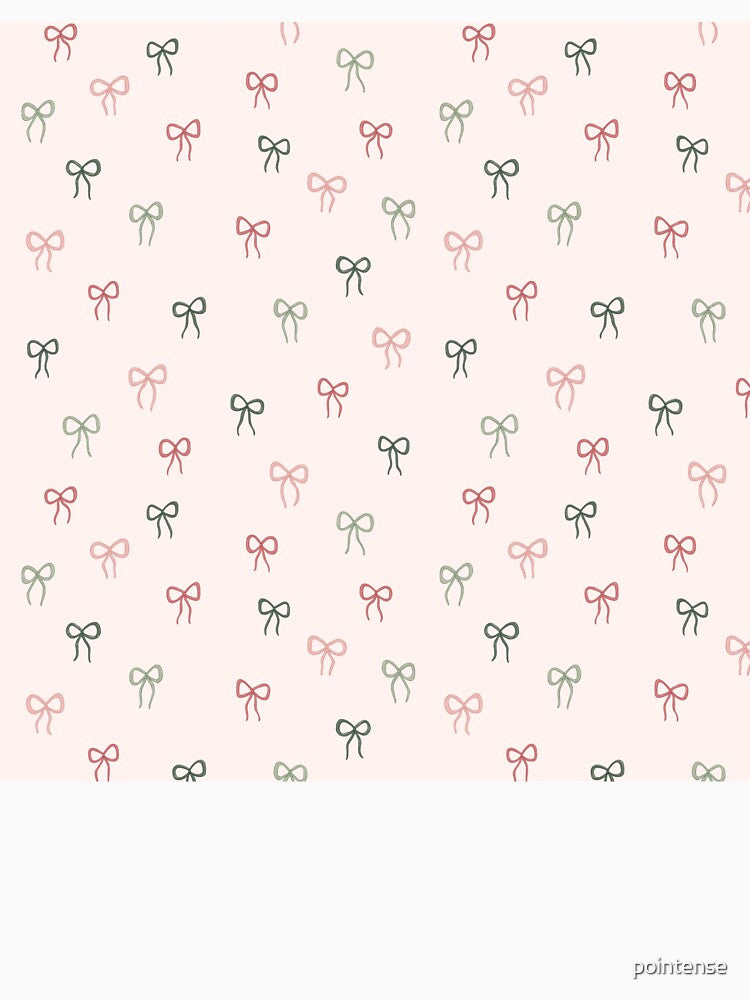 Pink Ribbon Bow Coquette Christmas Wallpaper by pointense