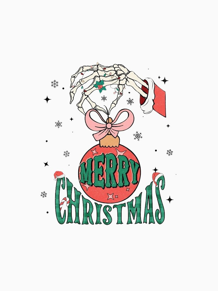 Merry Christmas Skelton Hand by saltyseacow