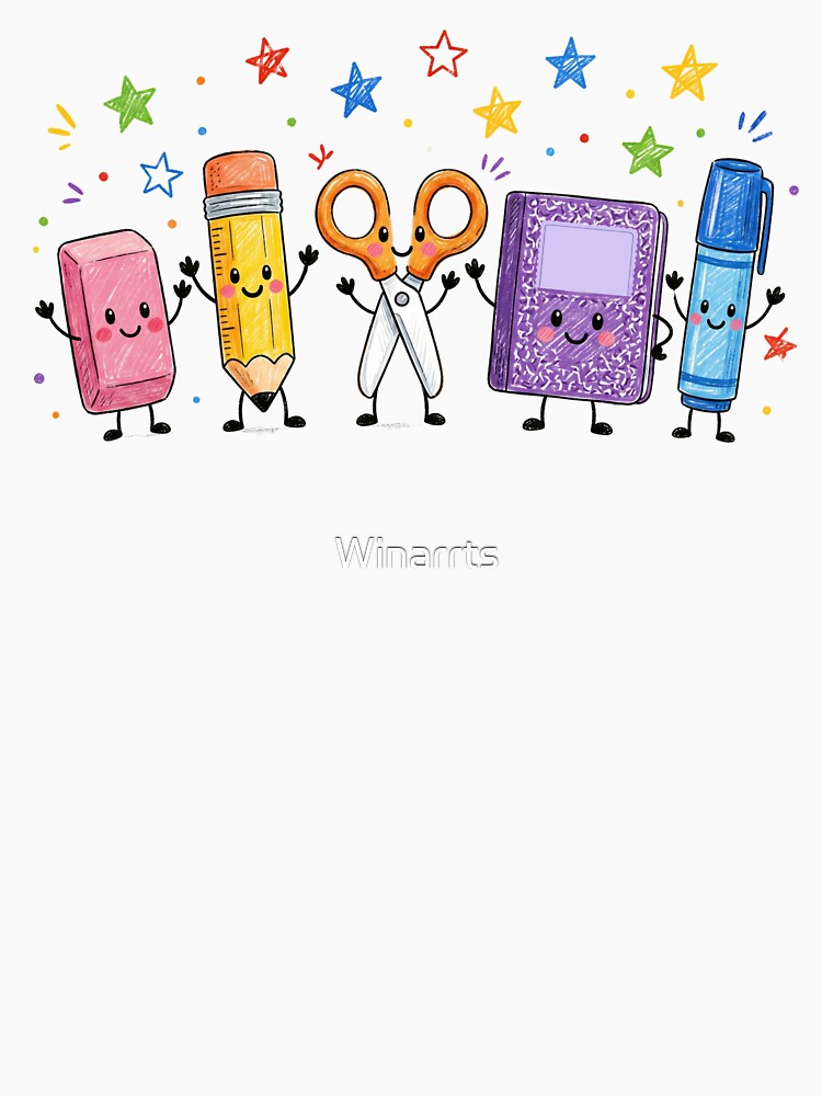 Cute Teacher School Supplies Friends Design Teacher Gifts Teacher Appreciation Birthday by Winarrts