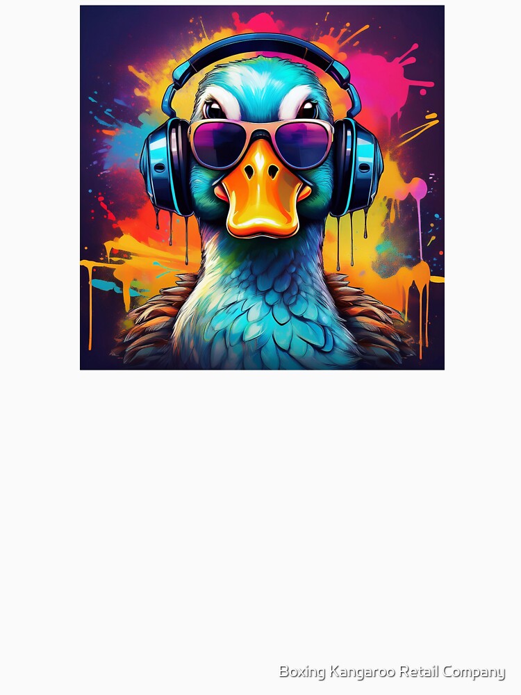 Graffiti duck wearing headphones and sunglasses by Boxing Kangaroo Retail Company