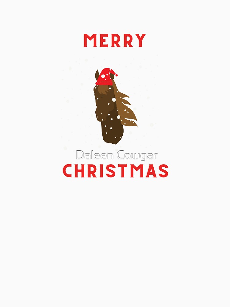 Merry Christmas | Basic Brown Horse by Daleen Cowgar