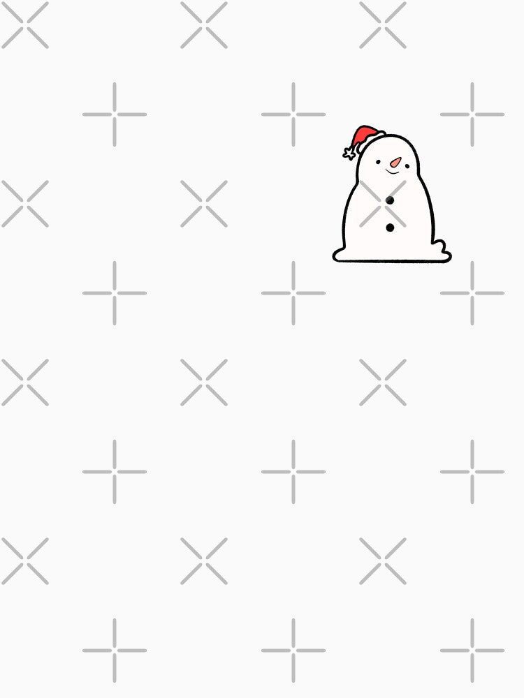 Cute Snowman with Santa Hat by FreshPond