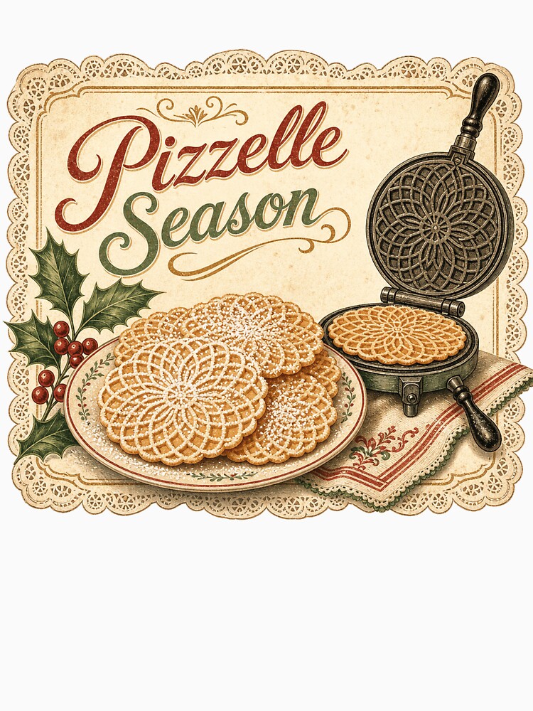 Pizza Season Vintage Italian Christmas Waffles by BoosterShop