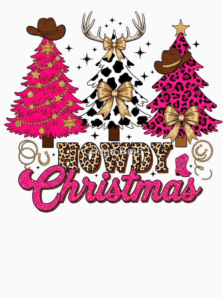 Pink Leopard Coquette Xmas Bow, Cute Country, Holiday by Chaya Reid