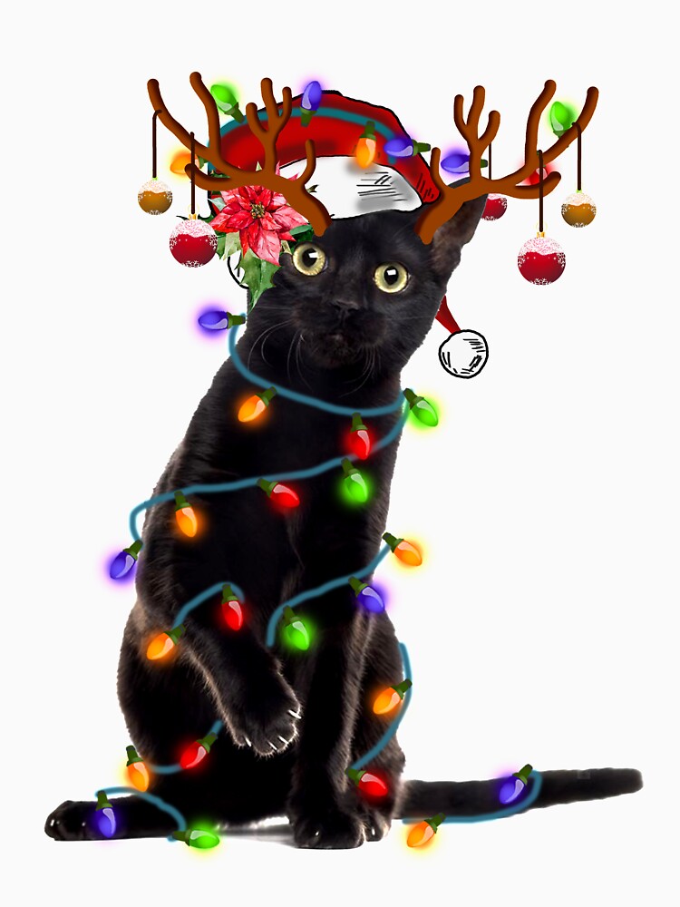 Black Cat Christmas Light by royaltea111