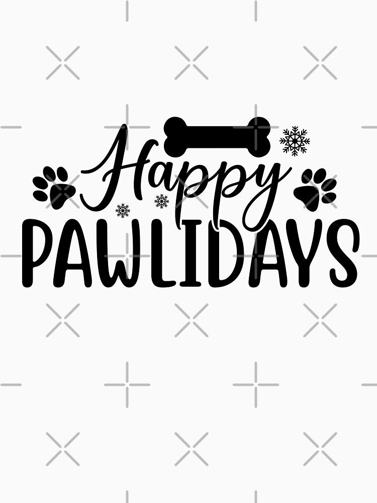 Christmas Dog Happy Pawlidays Funny Holiday Vibes Design by FuzionRaptor