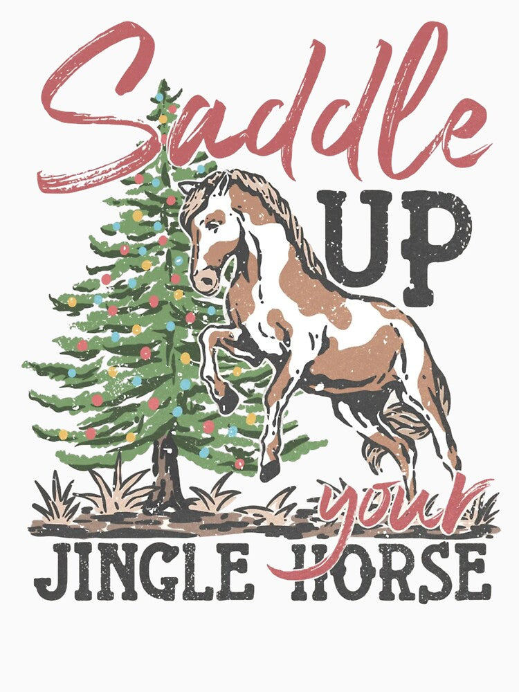 Saddle Up Your Jingle Horse Western Christmas by sapnaela