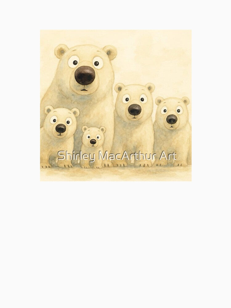 Cute Polar Bear Family ' A PoLaR OuTiNG ' BY SHiRLeY MacARTHuR by Shirley MacArthur Art