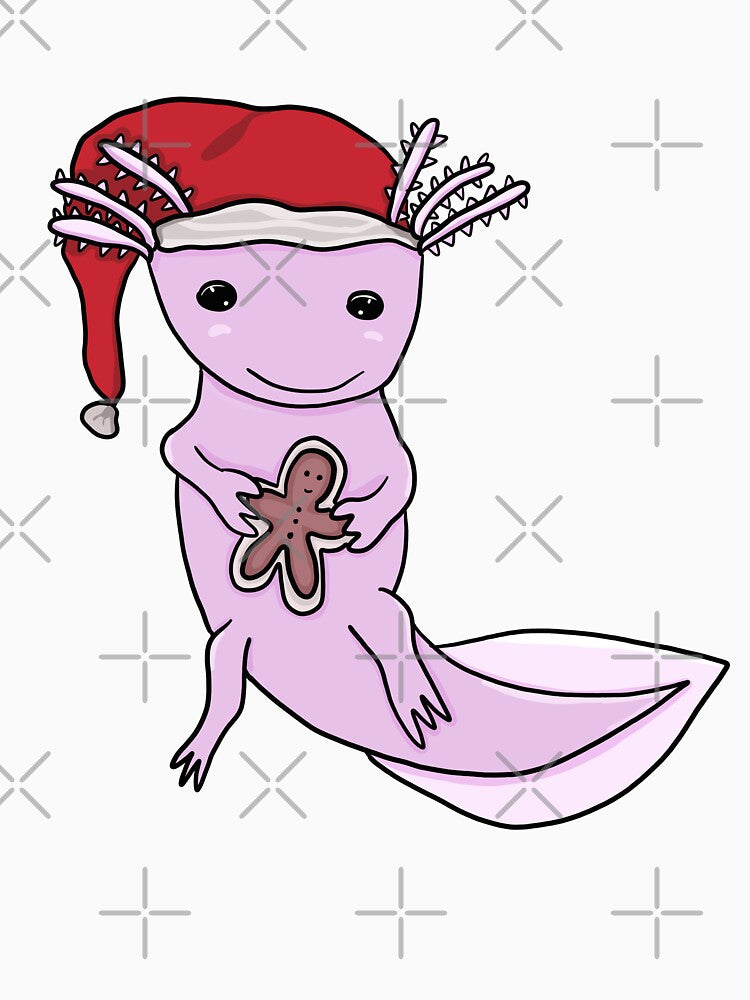 Christmas axolotl by Antiope33