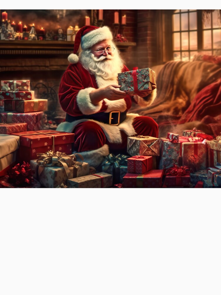Christmas - Santa Holding Gift by KootenayDesigns