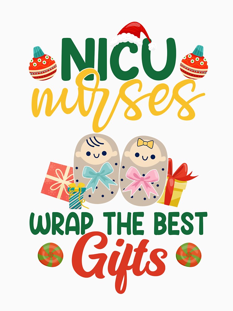 Merry Nurse Xmas For NICU Nurses Team Tiny Humans Christmas by MortiStolten
