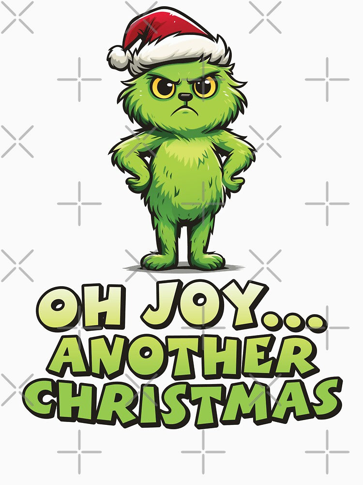Oh Joy...Another Christmas – Funny Grumpy Christmas Monster Design by Weasel Graphix