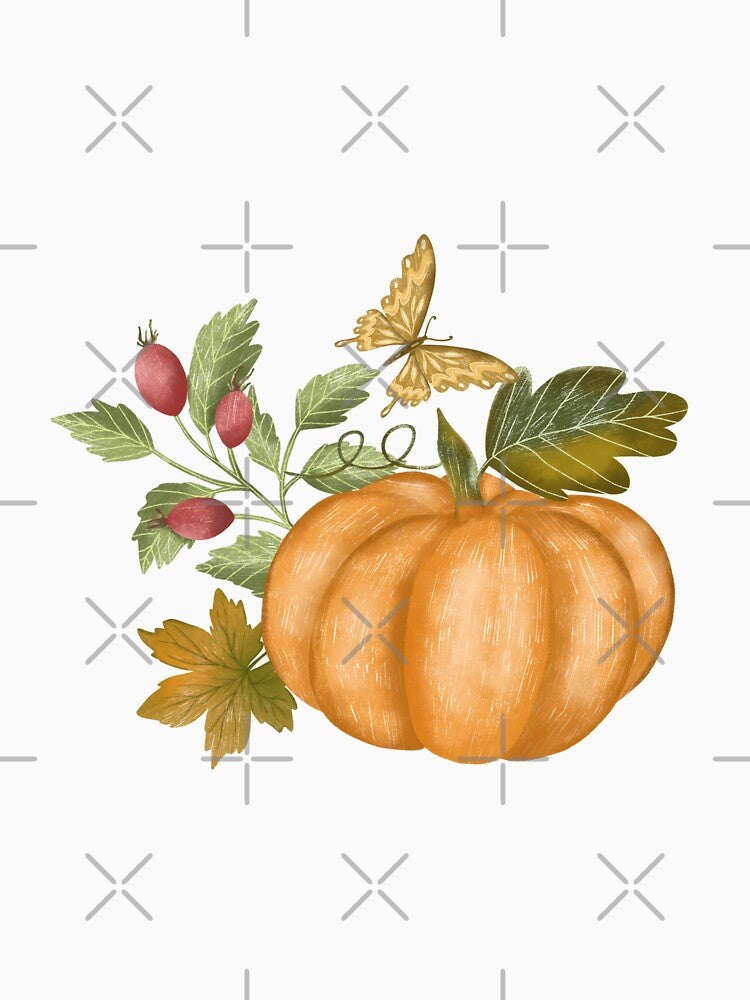 Fall pumpkin with flowers by pinkyfish1010