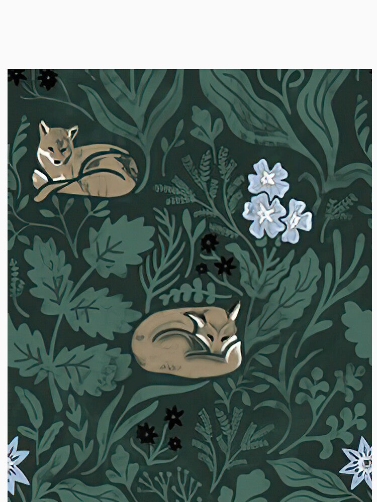 Fox Floral Pattern by VickyCloset