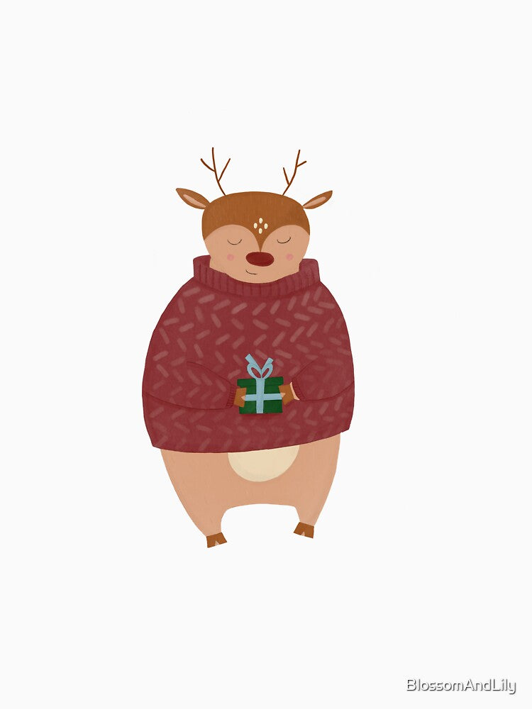 Adorable Christmas reindeer by BlossomAndLily