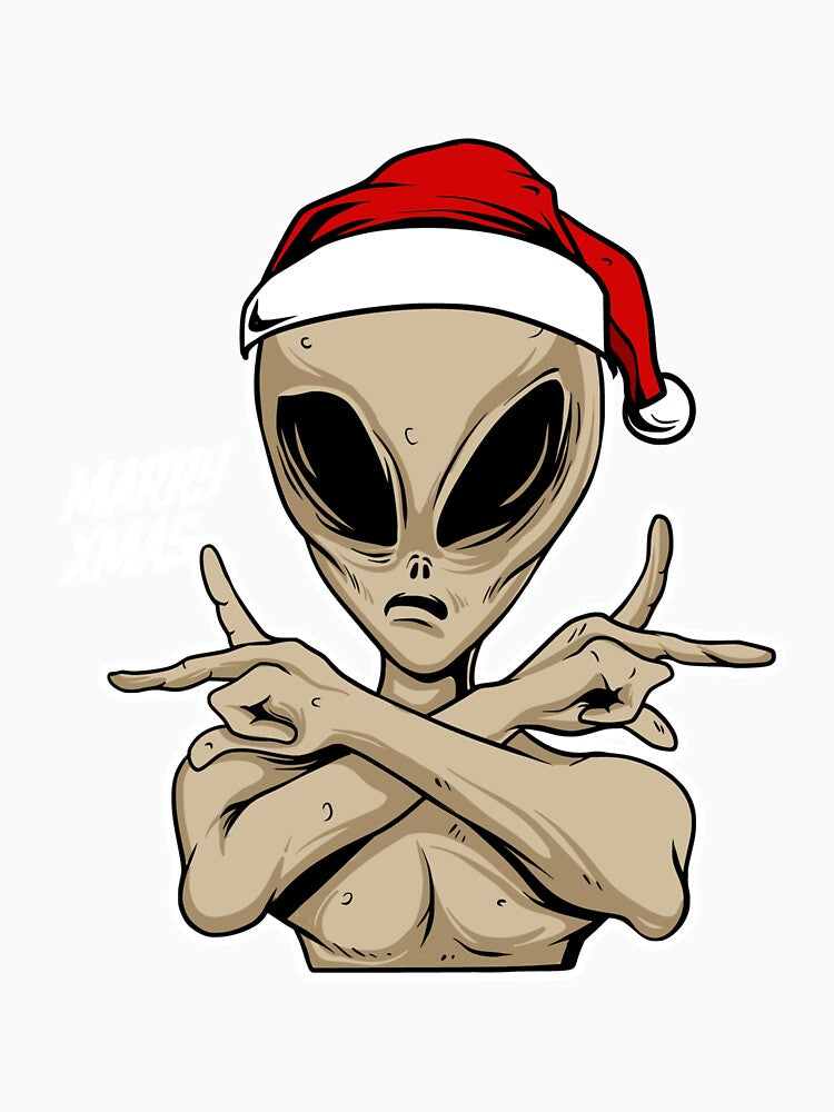 Funny Santa Alien Christmas Pajamas Funny Christmas Alien by LifeQuotes