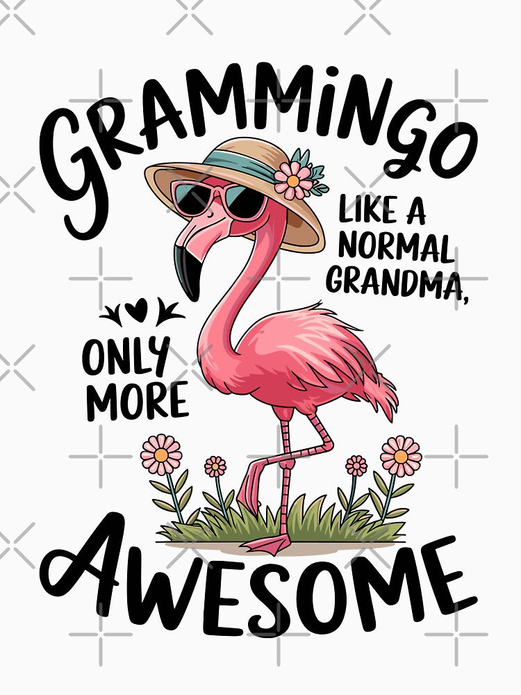 Gramming Like a Normal Grandma Only More Awesome Flamingo Design by EidosEmporiium