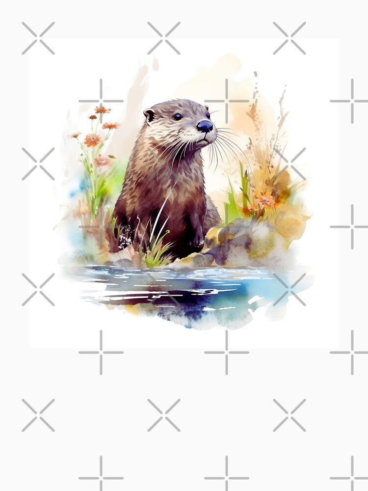 Watercolor River Otter by TheAnimalZ00