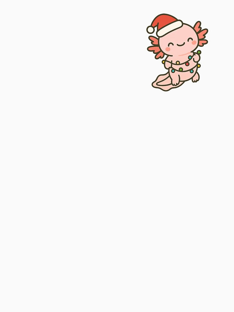Kawaii Axolotl Wrapped in Christmas Lights by BoarShop