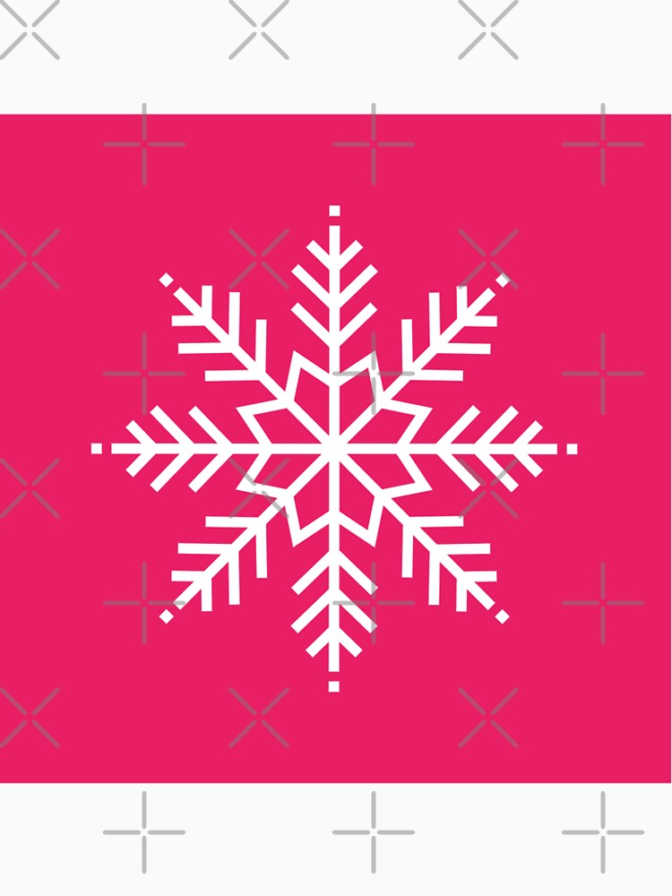 Snowflake. Pink snowflake. Fuchsia pink Christmas by Latte Design
