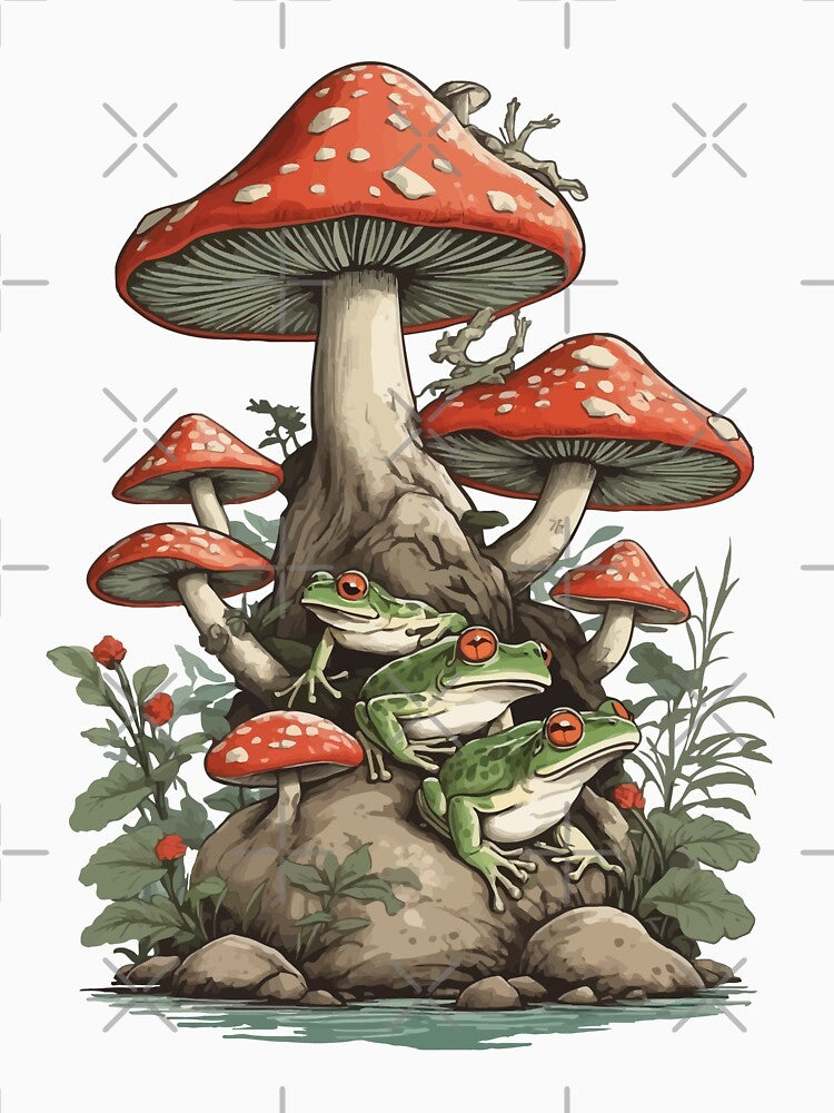 Nature Vintage Frog Design Streetwear Aesthetic by LuminOrb
