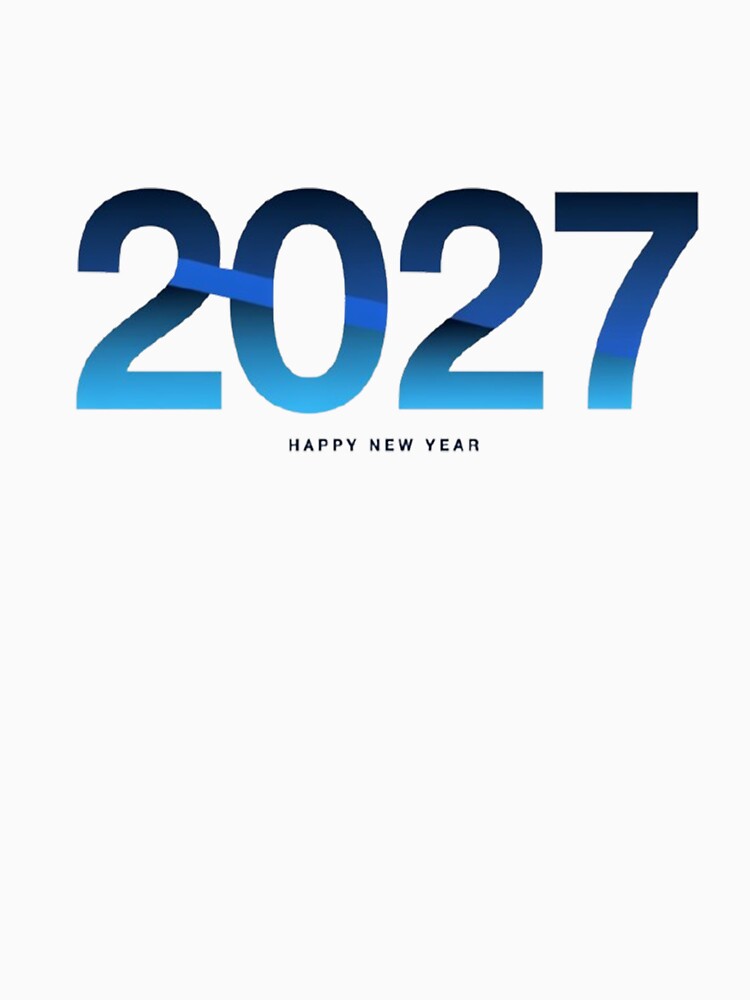 2027 Happy New Year Modern Gradient Typography Design by Craft99
