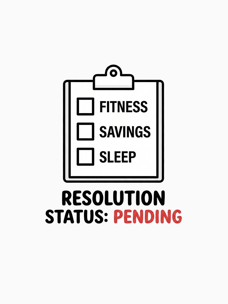 Resolution Status Pending Funny New Year T-Shirt by fusionwears