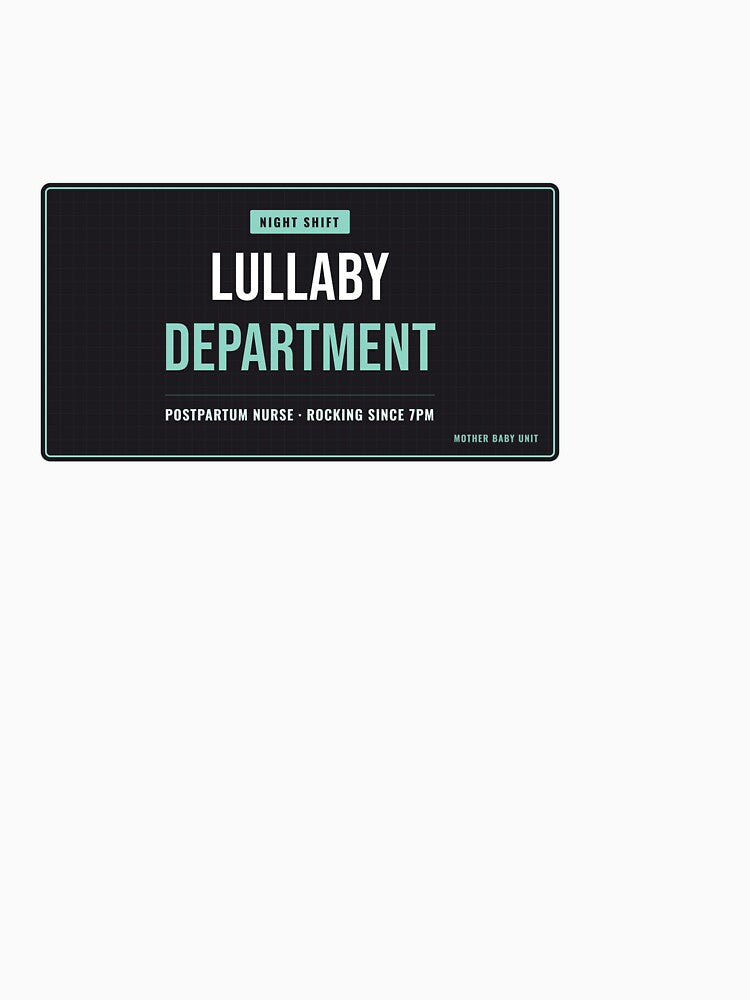 Night Shift Lullaby Department Postpartum Nurse by SlowMadeShelf