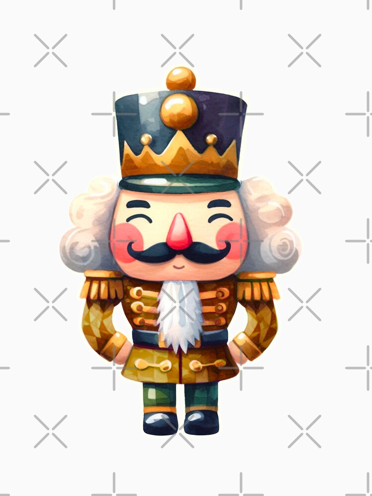 Golden Cartoon Nutcracker Watercolor Design by Star-Fragment