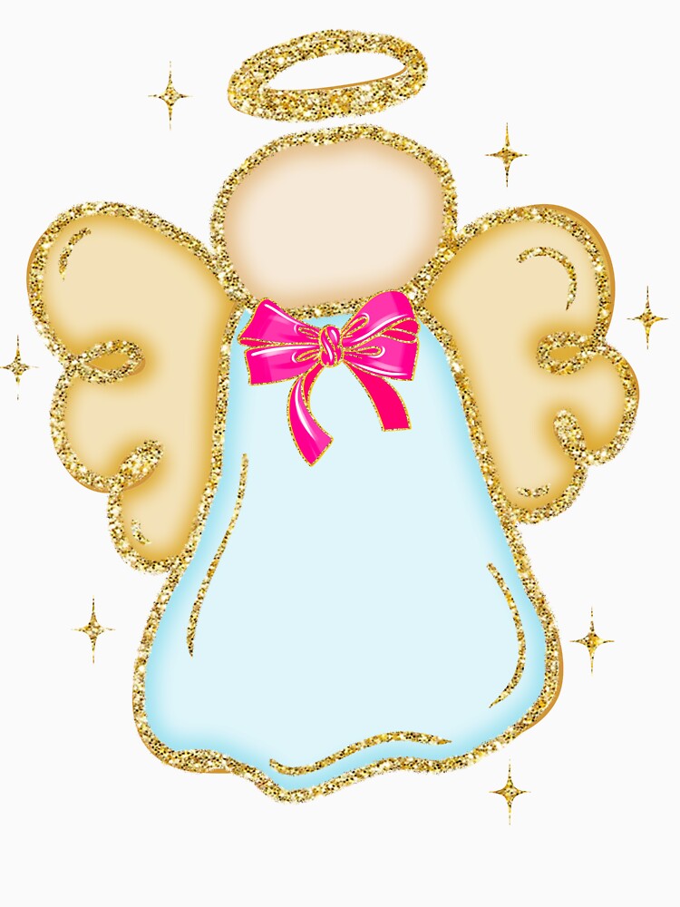 Gold Glitter Boho Christmas Angel by ArtworkbyJM