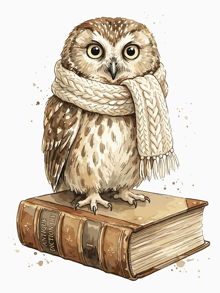 Light Academia: Philosopher Owl by bapupa