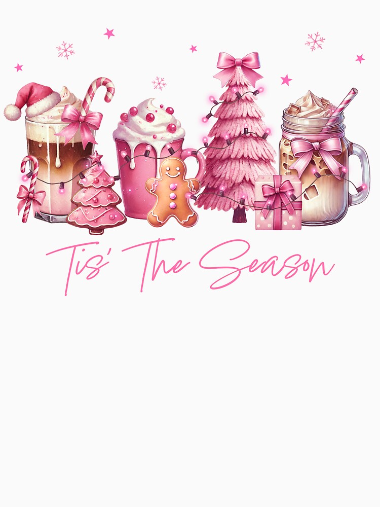 Cute Pink Tis The Season Christmas Design by Sol-threads