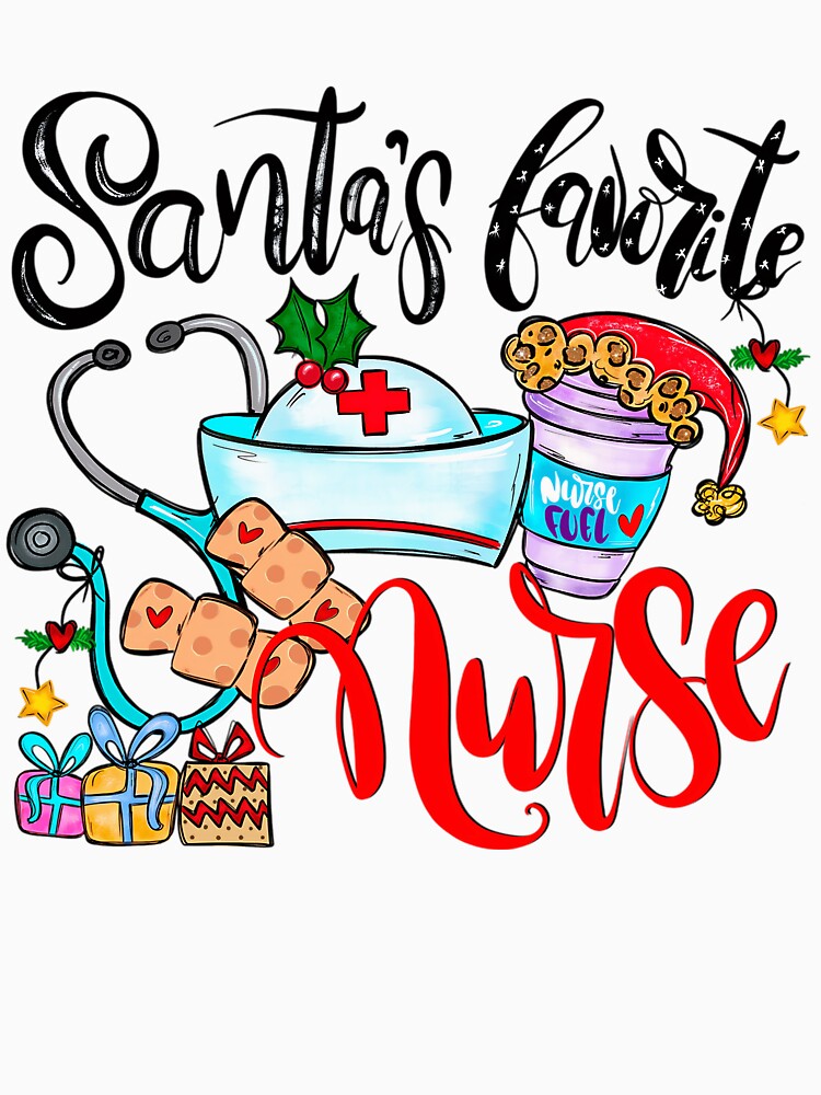 Retro Santas Nurse Favorite Merry Christmas Vintage Classic by Olincristie