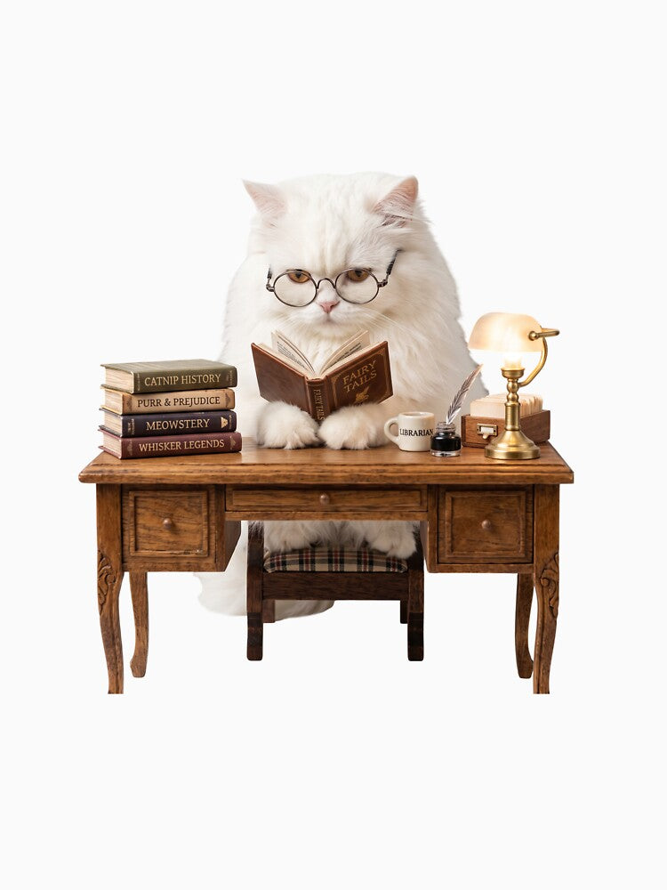 Librarian Persian Cat by PictoVibe