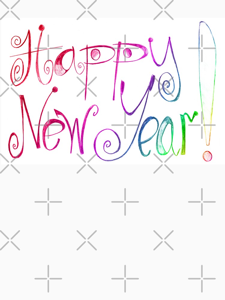 Happy New Year lettering greeting card | Happy New Year drawing handlettering text by lausn