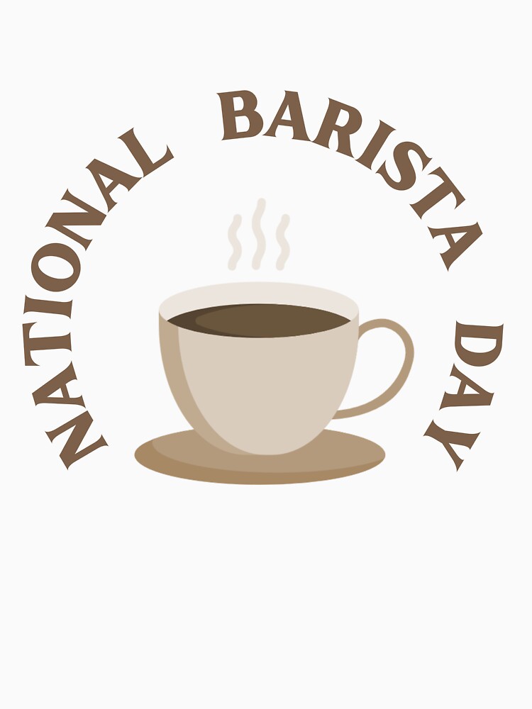 National barista day stickers and t-shirt design by TheJojoman