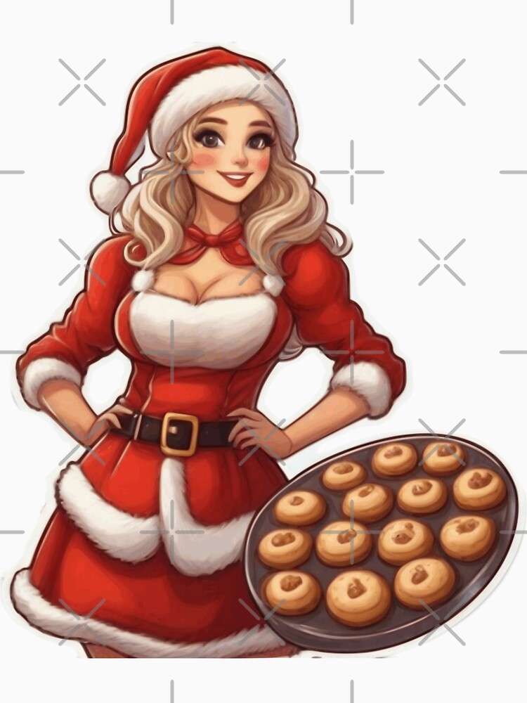 beautiful christmas lady with cookies by Woodoartdesign