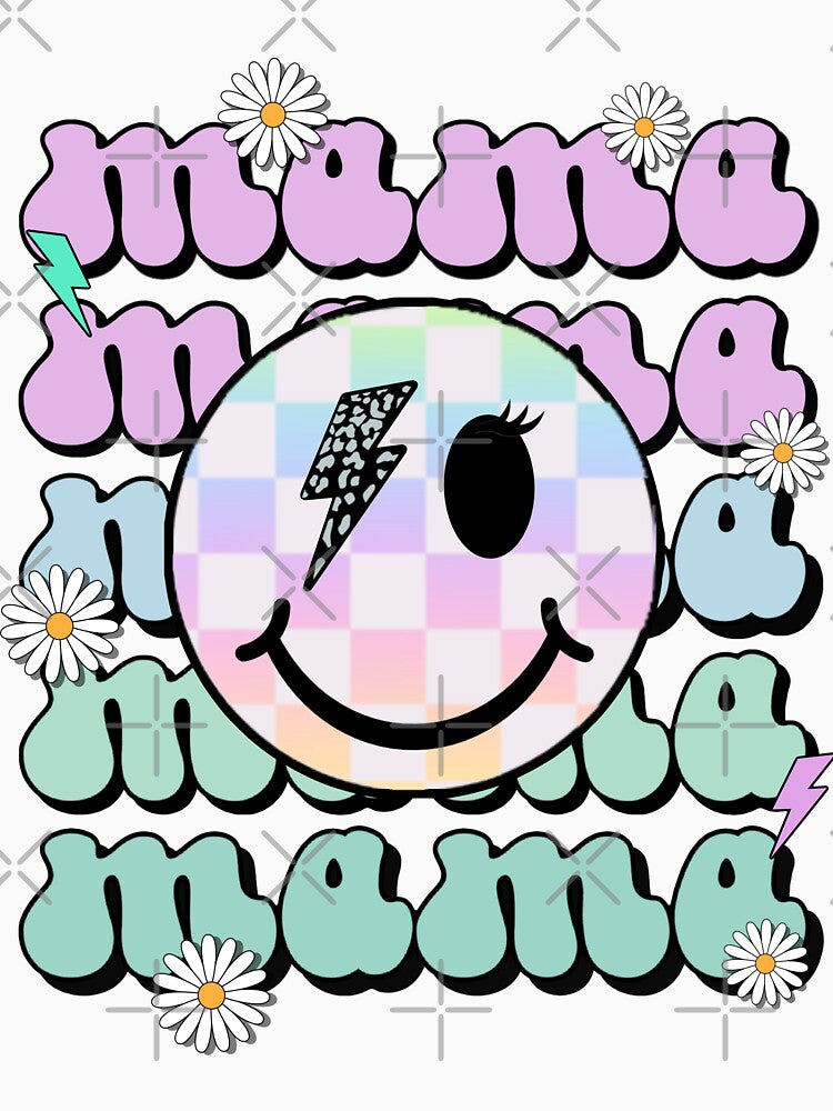 smiley mama daisy retro design by DesignsNMSB