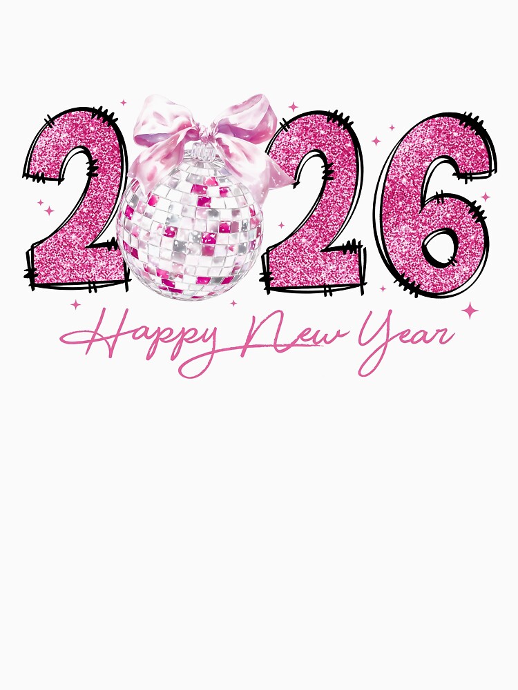 2026 Happy New Year: Pink Coquette Bows by Stellacunningha
