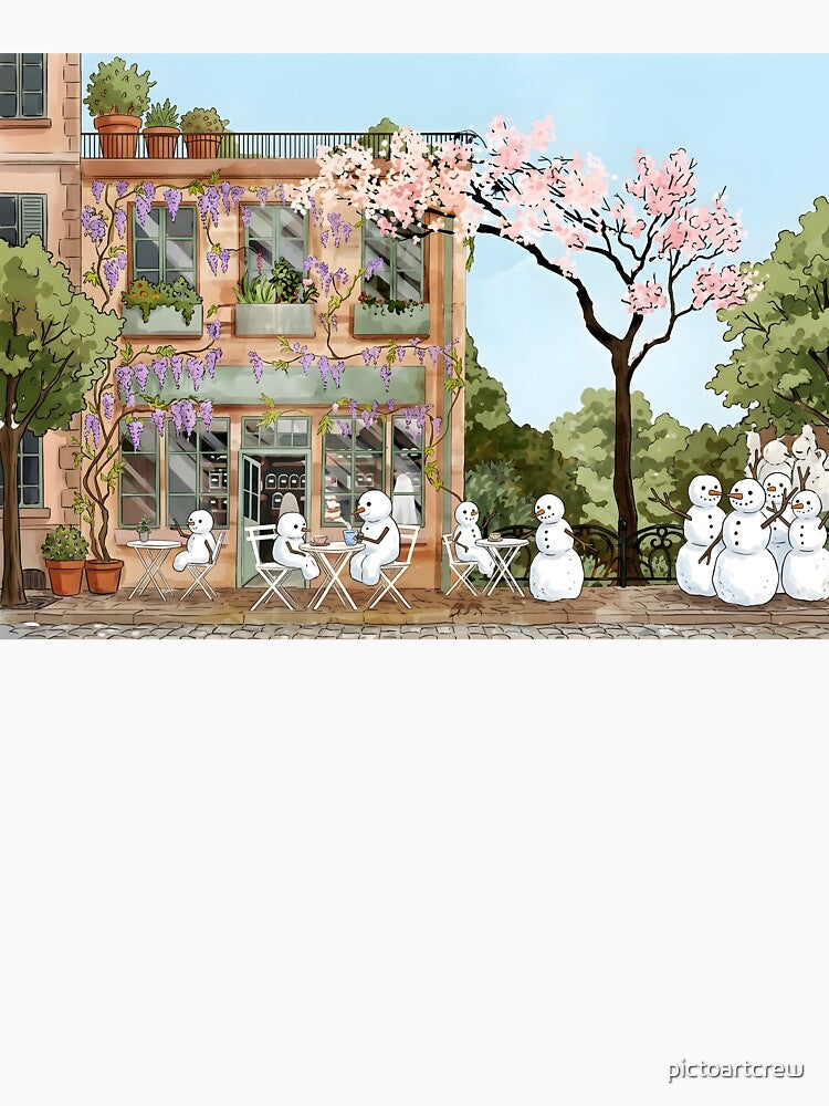 Snowman cafe by pictoartcrew