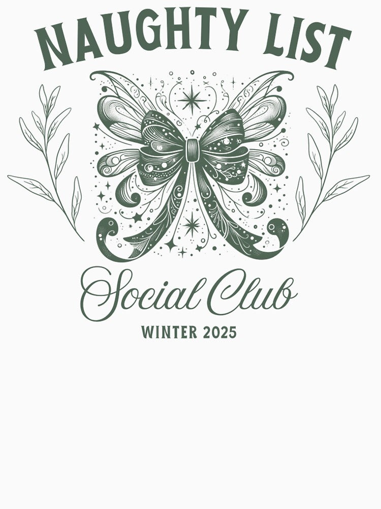 Naughty List Social Club Winter 2025 Coquette Festive Bow by VisualAwakeningArt