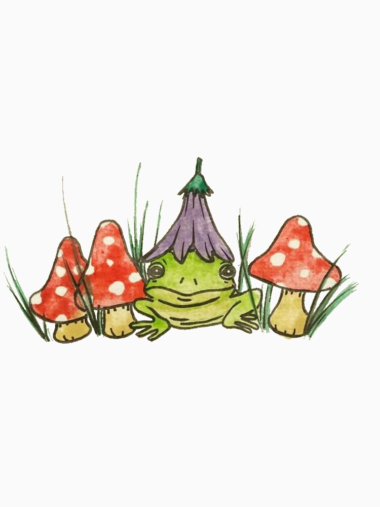 cottagecore frog - watercolor by artwitheliserb
