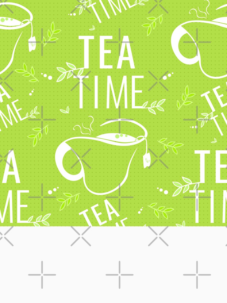 seamless pattern hot tea time silhouette vector illustration by OrPolly