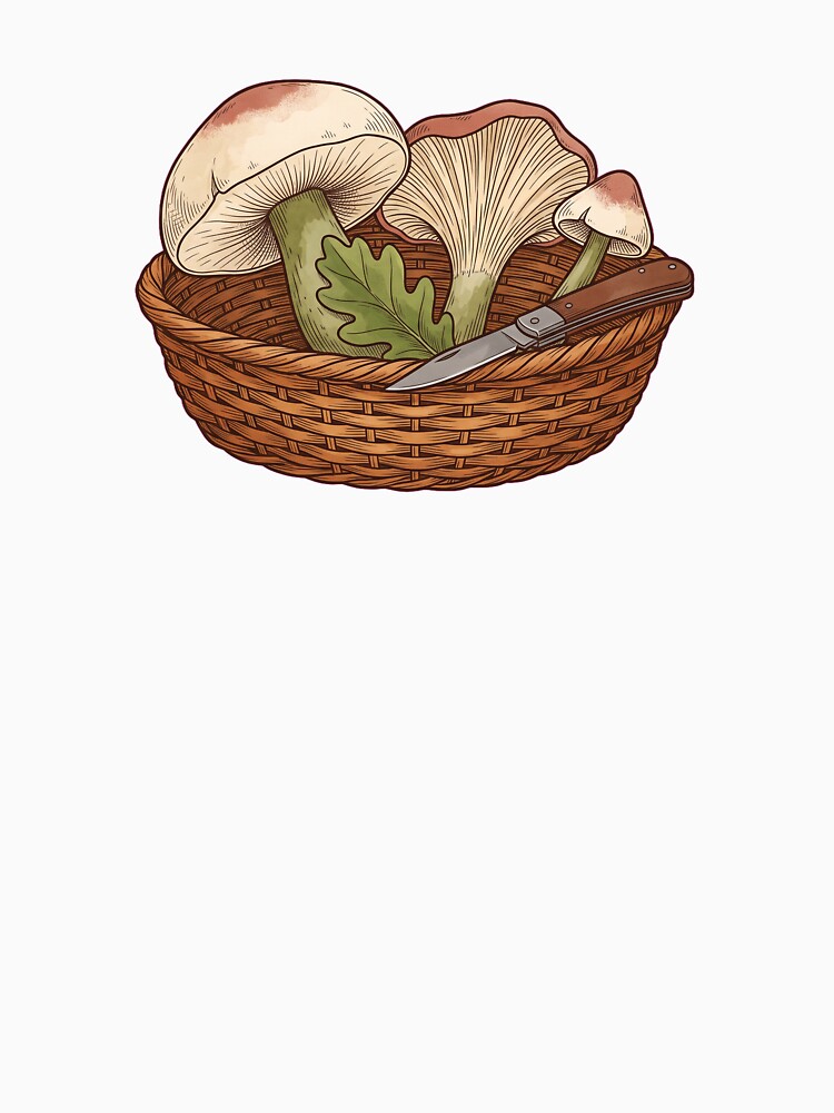 Wild Mushroom Foraging Basket Field Guide Illustration by Ninjacatoff